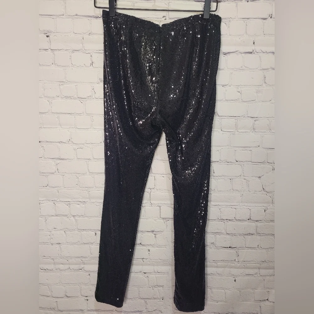 CUPCAKE AND‎ CASHMIER Black Sequins Zip Up Pants Size Small